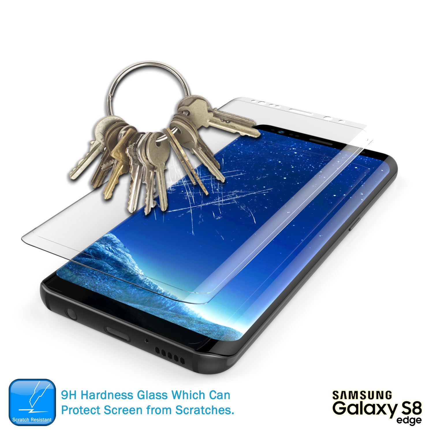 Galaxy S8+ Plus Clear Punkcase Glass SHIELD Tempered Glass Screen Protector 0.33mm Thick 9H Glass