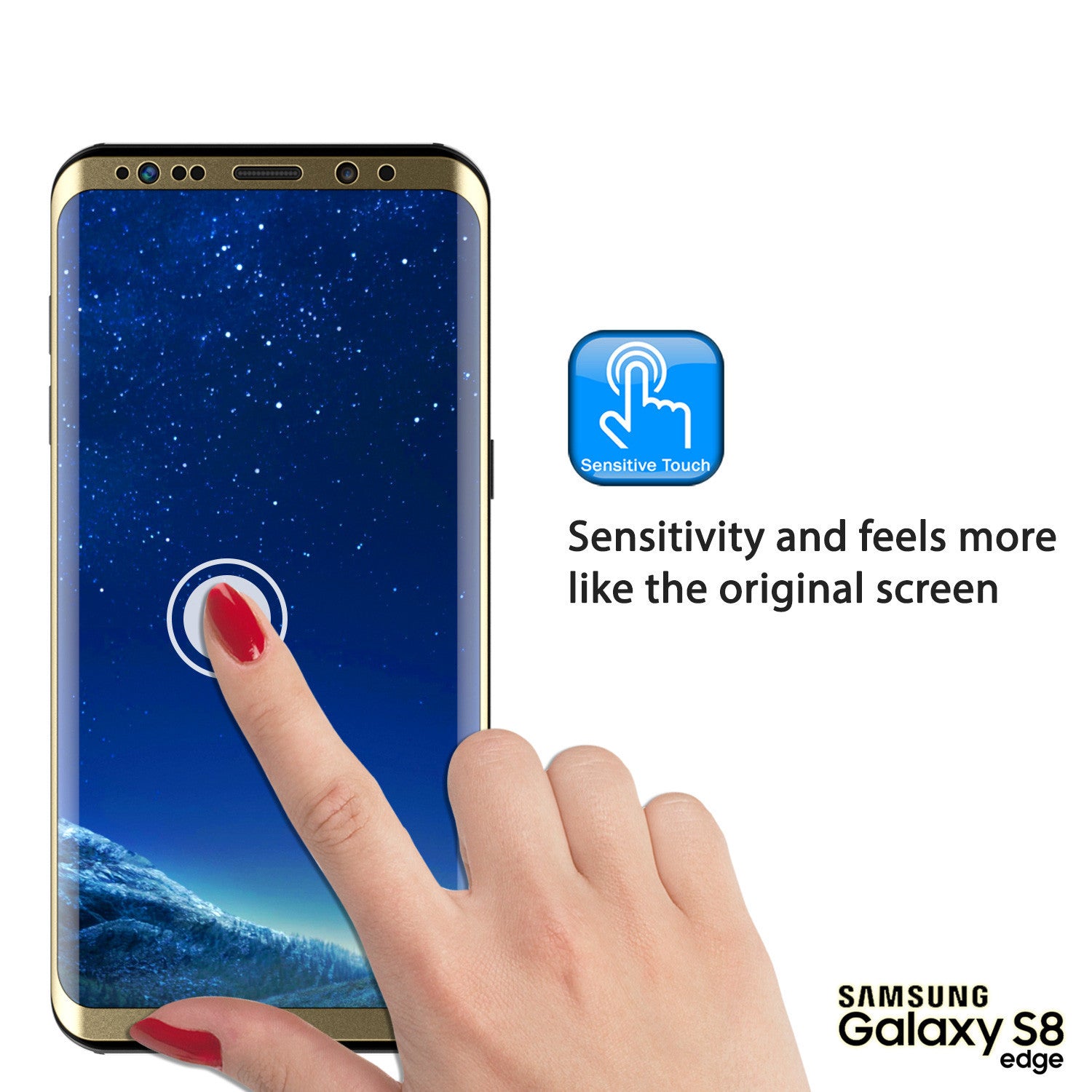 Galaxy S8+ Plus Gold Punkcase Glass SHIELD Tempered Glass Screen Protector 0.33mm Thick 9H Glass