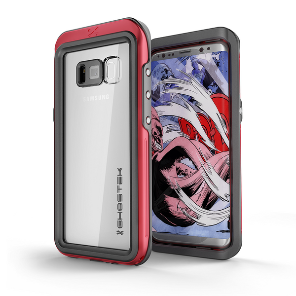 Galaxy S8 Waterproof Case, Ghostek Atomic 3 Red Series | Underwater | Adventure Ready | Ultra Fit | Swimming
