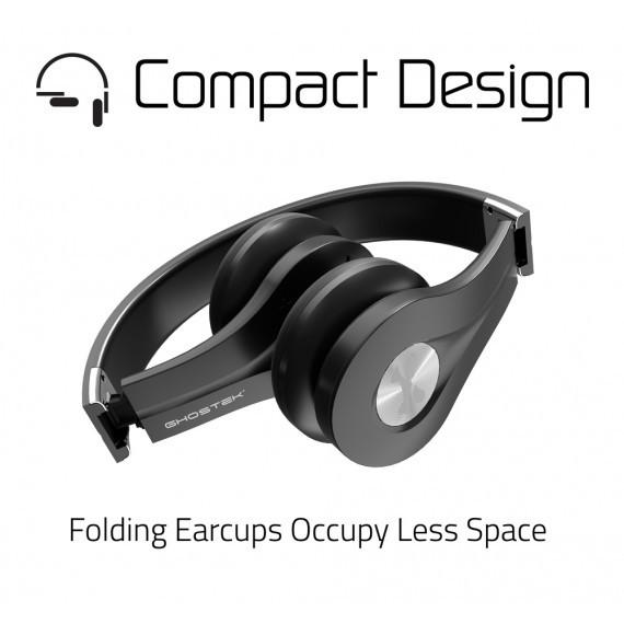 GHOSTEK® EARSHOT WIRELESS HEADPHONES | BLUETOOTH (BLACK)