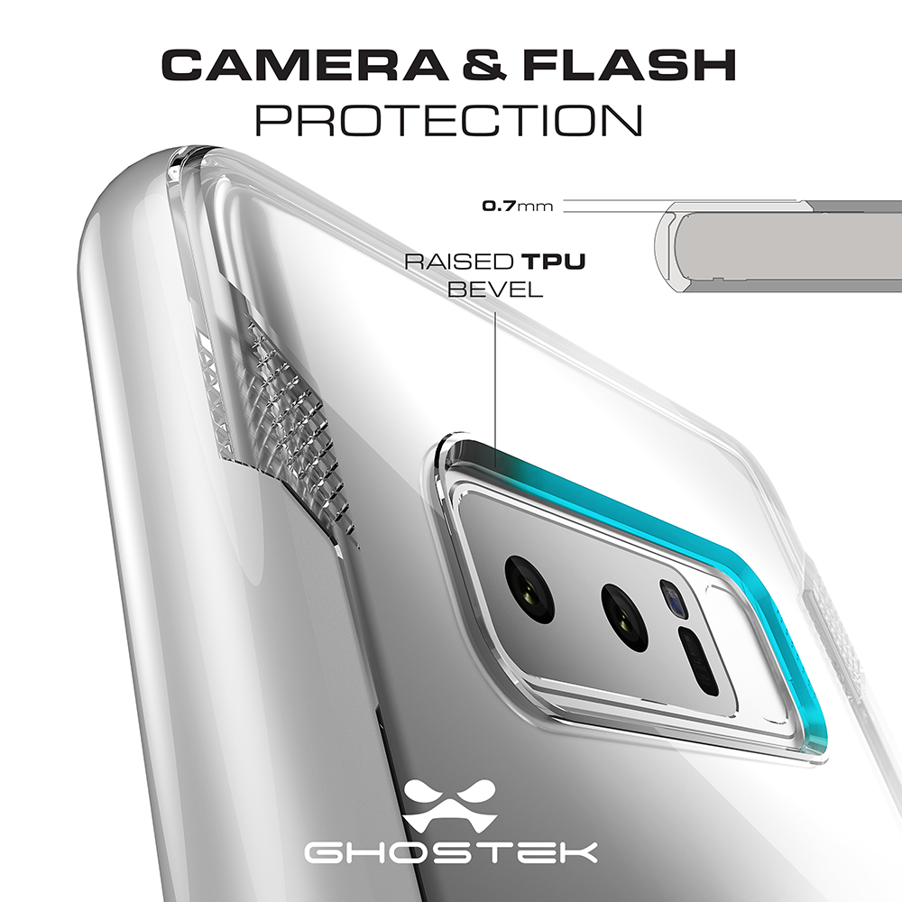 Galaxy Note 8 Case, Ghostek Cloak 3 Galaxy Note 8 Clear Transparent Bumper Case Note8 2017 | SILVER
