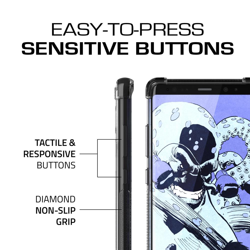 Galaxy Note 8 Case,Ghostek Covert 2 Ultra Fit Case for Samsung Galaxy Note 8 Military Grade Tested | Black