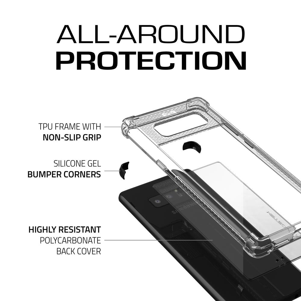 Galaxy Note 8 Case,Ghostek Covert 2 Ultra Fit Case for Samsung Galaxy Note 8 Military Grade Tested | Black