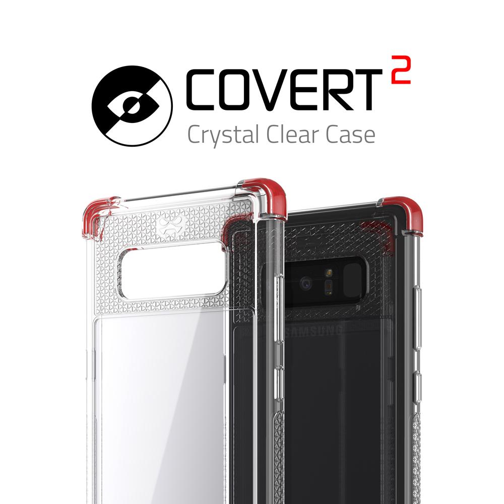 Galaxy Note 8 Case,Ghostek Covert 2 Ultra Fit Case for Samsung Galaxy Note 8 Military Grade Tested | RED