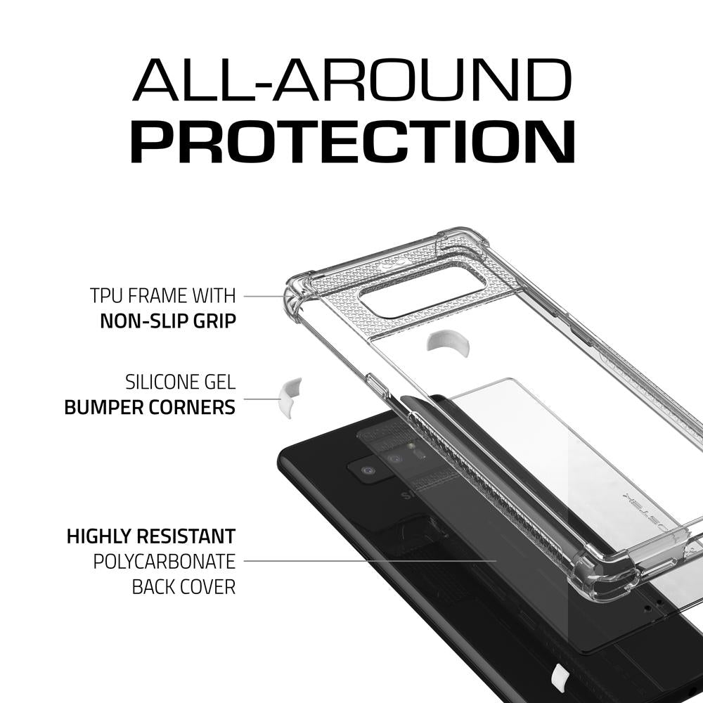 Galaxy Note 8 Case,Ghostek Covert 2 Ultra Fit Case for Samsung Galaxy Note 8 Military Grade Tested | WHITE