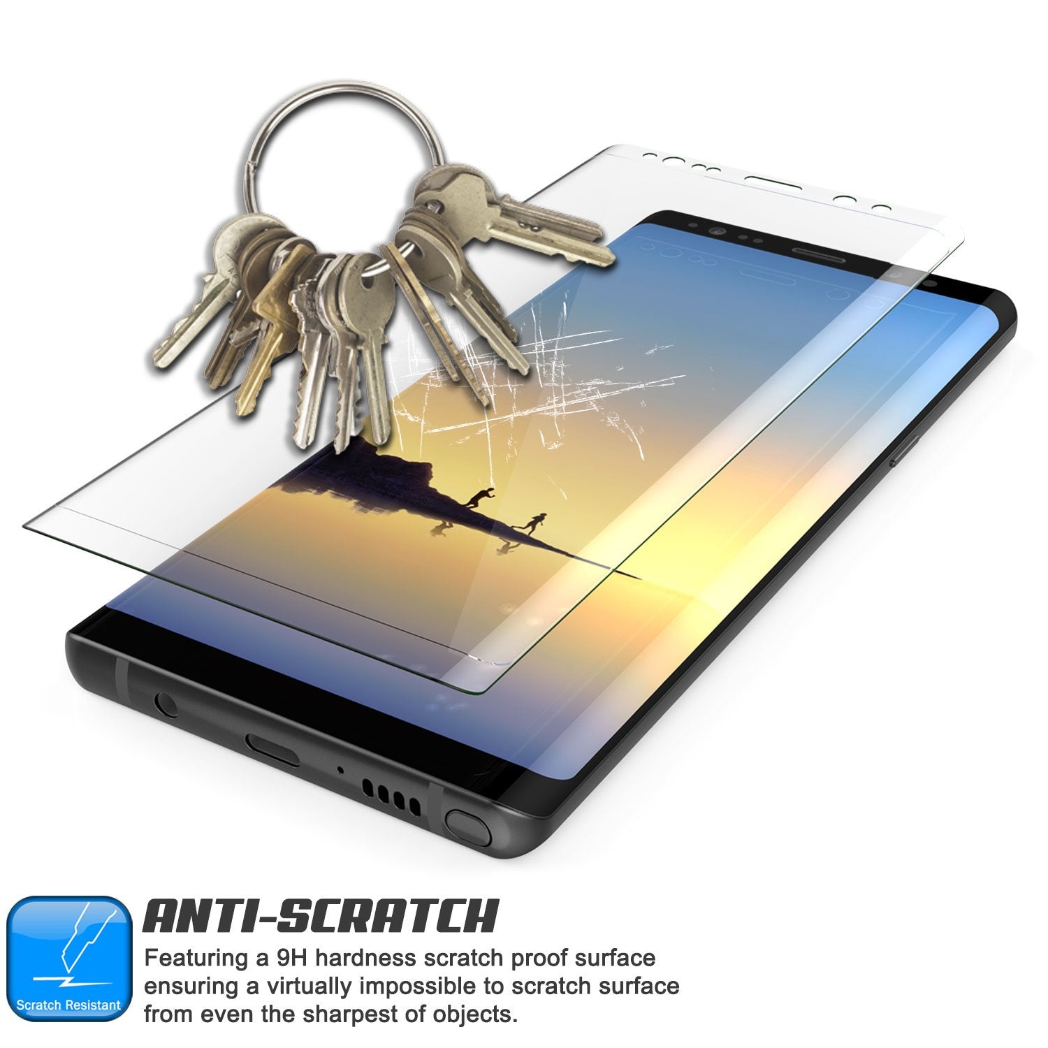 Galaxy Note 8 Clear Punkcase Glass SHIELD Tempered Glass Screen Protector 0.33mm Thick 9H Glass