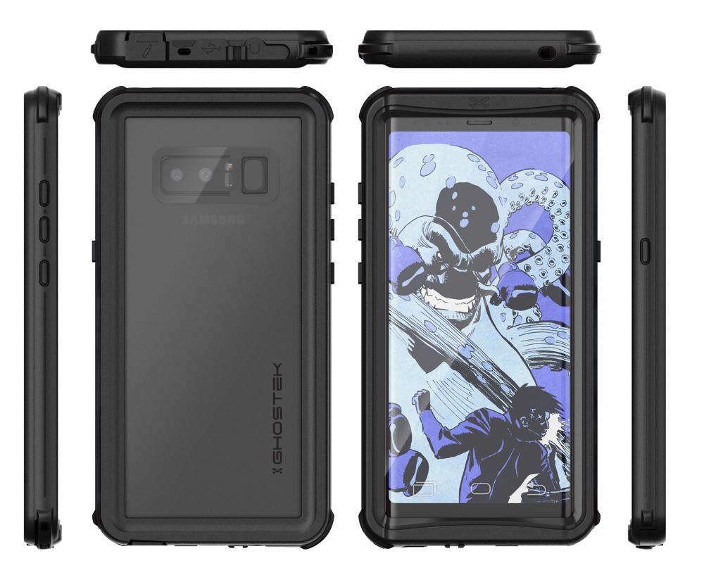 Galaxy Note 8, Ghostek Nautical Series for Galaxy Note 8 Rugged Waterproof Case | BLACK