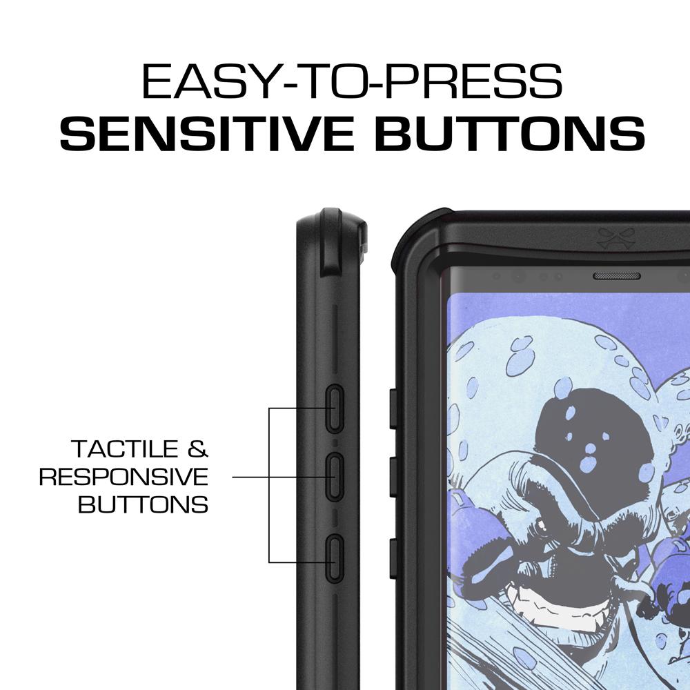 Galaxy Note 8, Ghostek Nautical Series for Galaxy Note 8 Rugged Waterproof Case | BLACK