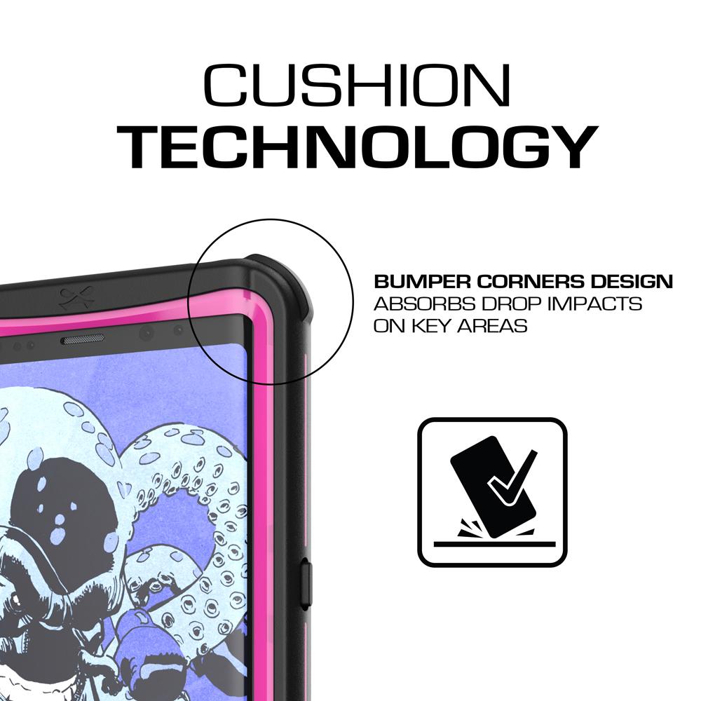 Galaxy Note 8, Ghostek Nautical Series Waterproof Case for Samsung Galaxy Note 8 Heavy Duty | Pink