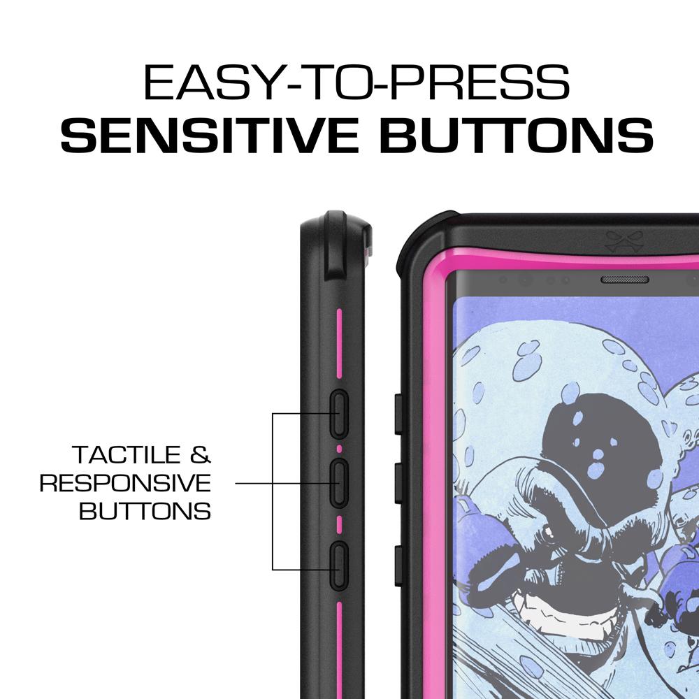 Galaxy Note 8, Ghostek Nautical Series Waterproof Case for Samsung Galaxy Note 8 Heavy Duty | Pink