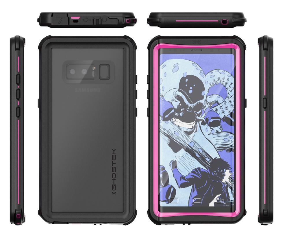 Galaxy Note 8, Ghostek Nautical Series for Galaxy Note 8 Rugged Waterproof Case | PINK