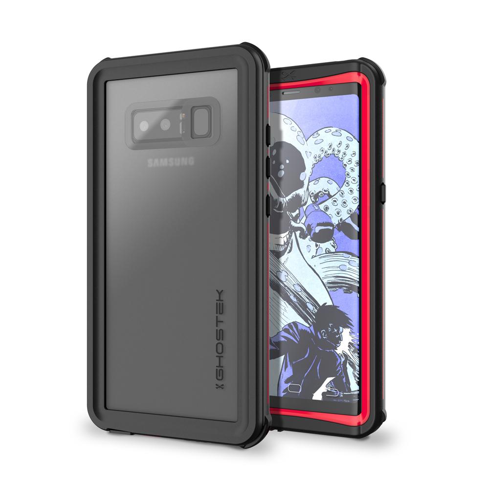 Galaxy Note 8, Ghostek Nautical Series for Galaxy Note 8 Rugged Waterproof Case | RED