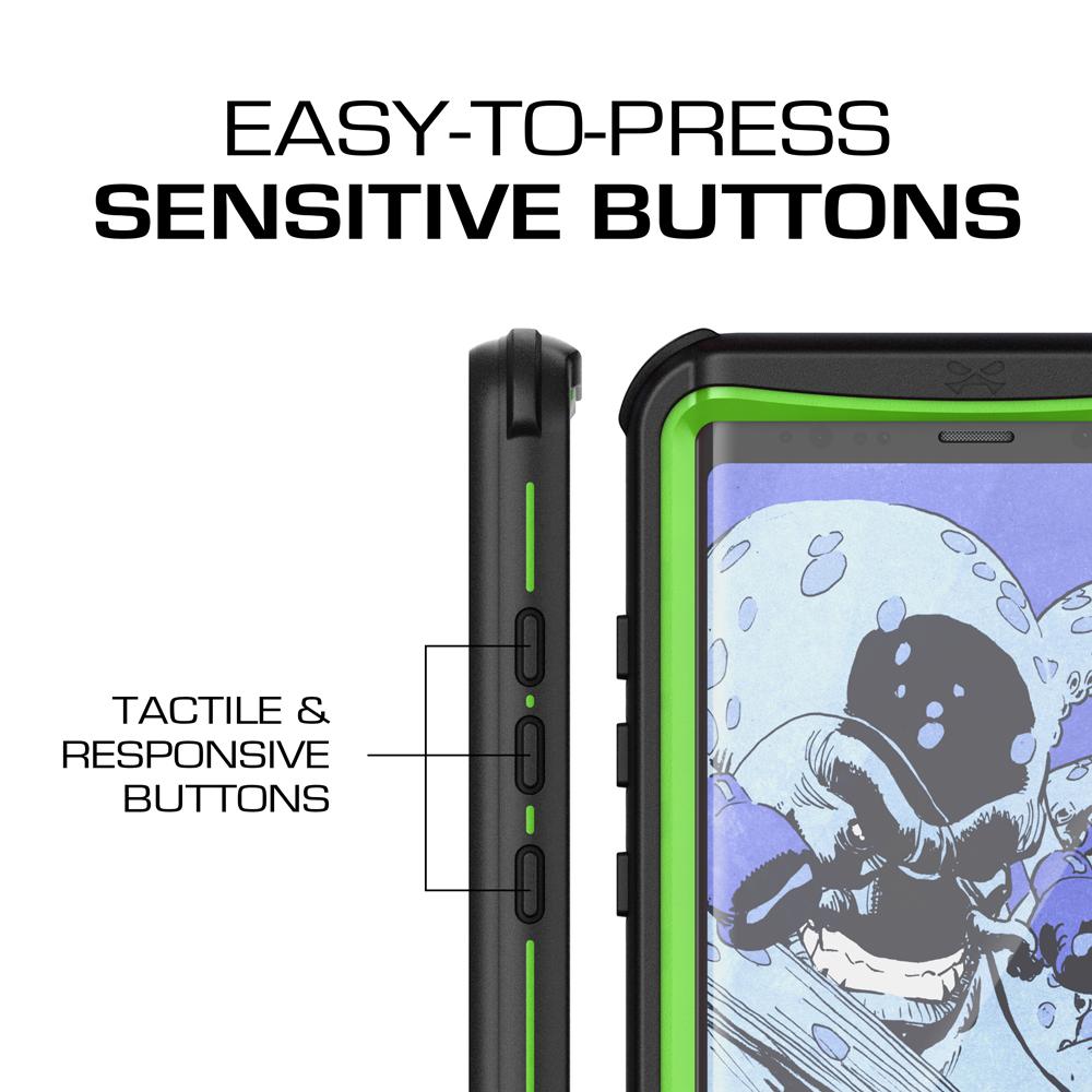 Galaxy Note 8, Ghostek Nautical Series for Galaxy Note 8 Rugged Waterproof Case | GREEN