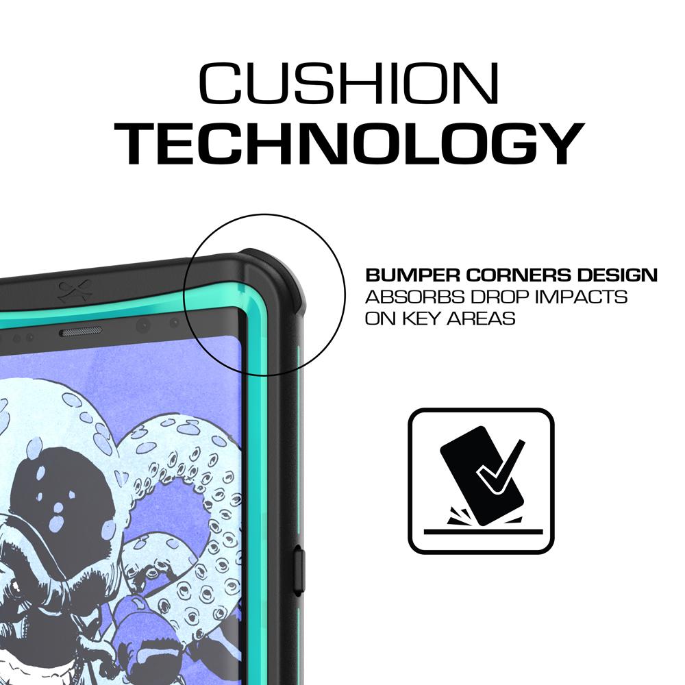 Galaxy Note 8, Ghostek Nautical Series for Galaxy Note 8 Rugged Waterproof Case | TEAL