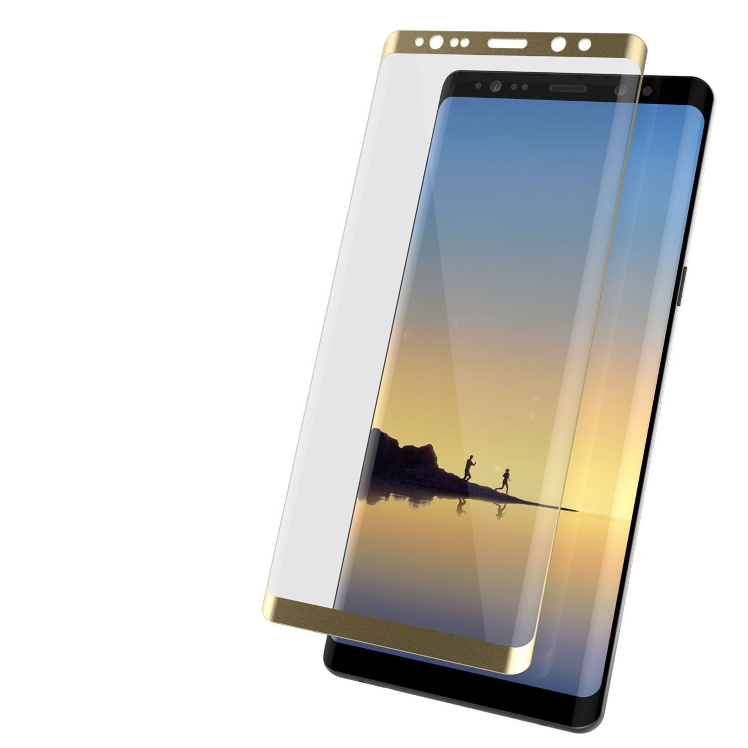 Galaxy Note 8 Gold Punkcase Glass SHIELD Tempered Glass Screen Protector 0.33mm Thick 9H Glass