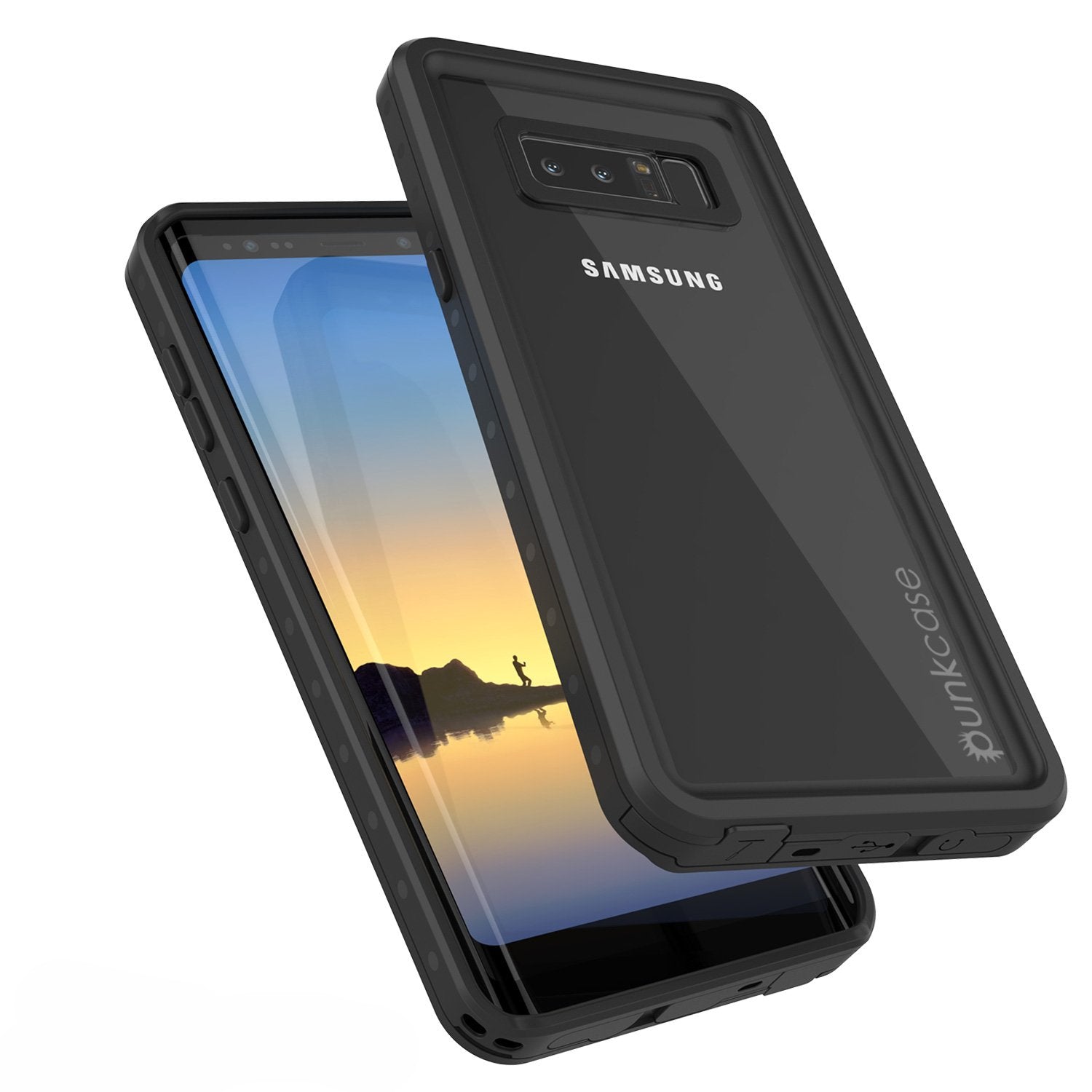 Galaxy Note 8 Waterproof Case Punkсase StudStar Clear