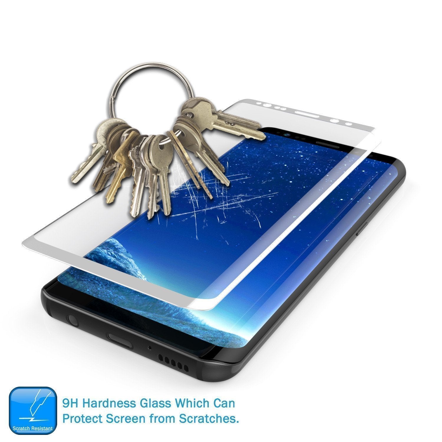 Galaxy S20 White Punkcase Glass SHIELD Tempered Glass Screen Protector 0.33mm Thick 9H Glass