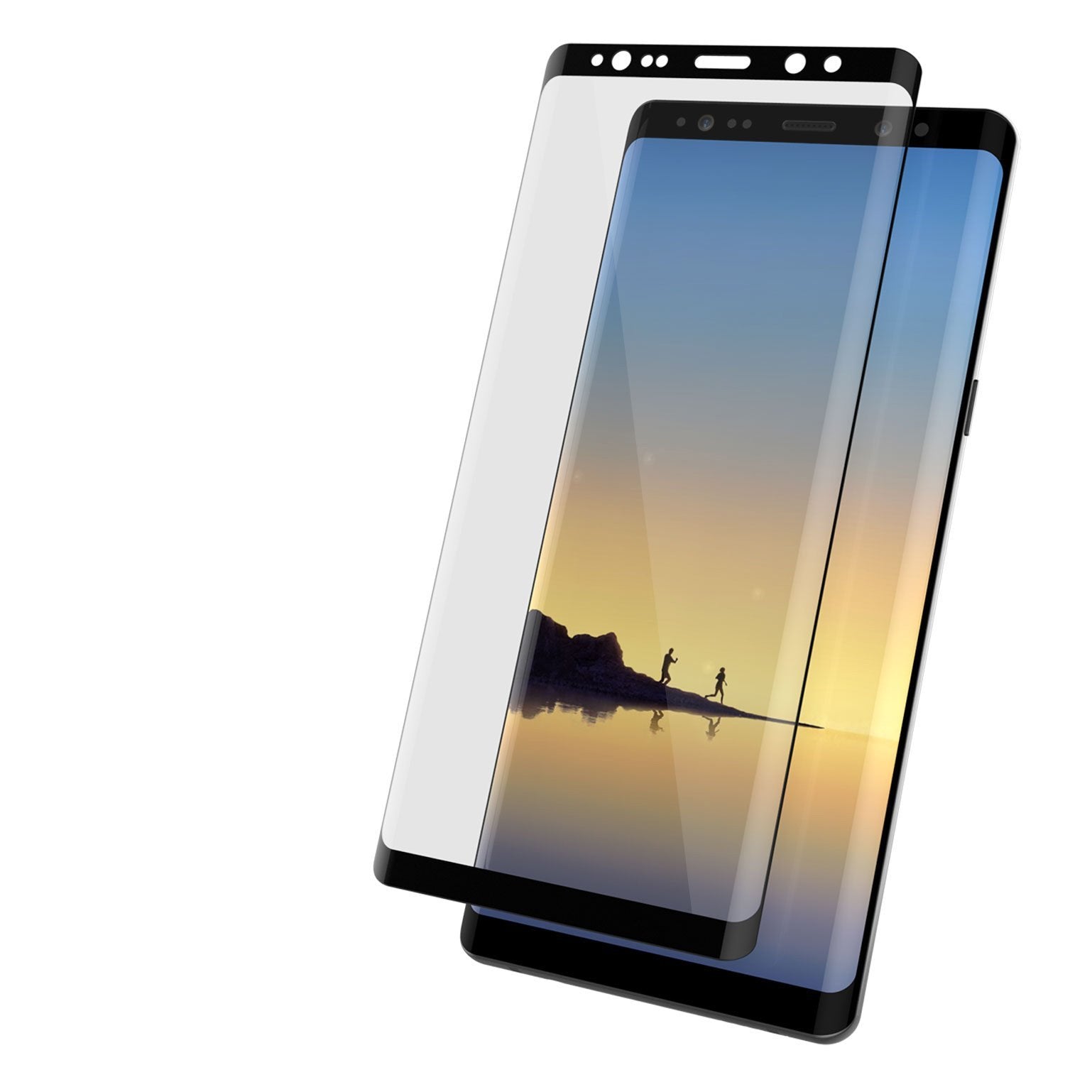 Galaxy Note 8 Black Punkcase Glass SHIELD Tempered Glass Screen Protector 0.33mm Thick 9H Glass