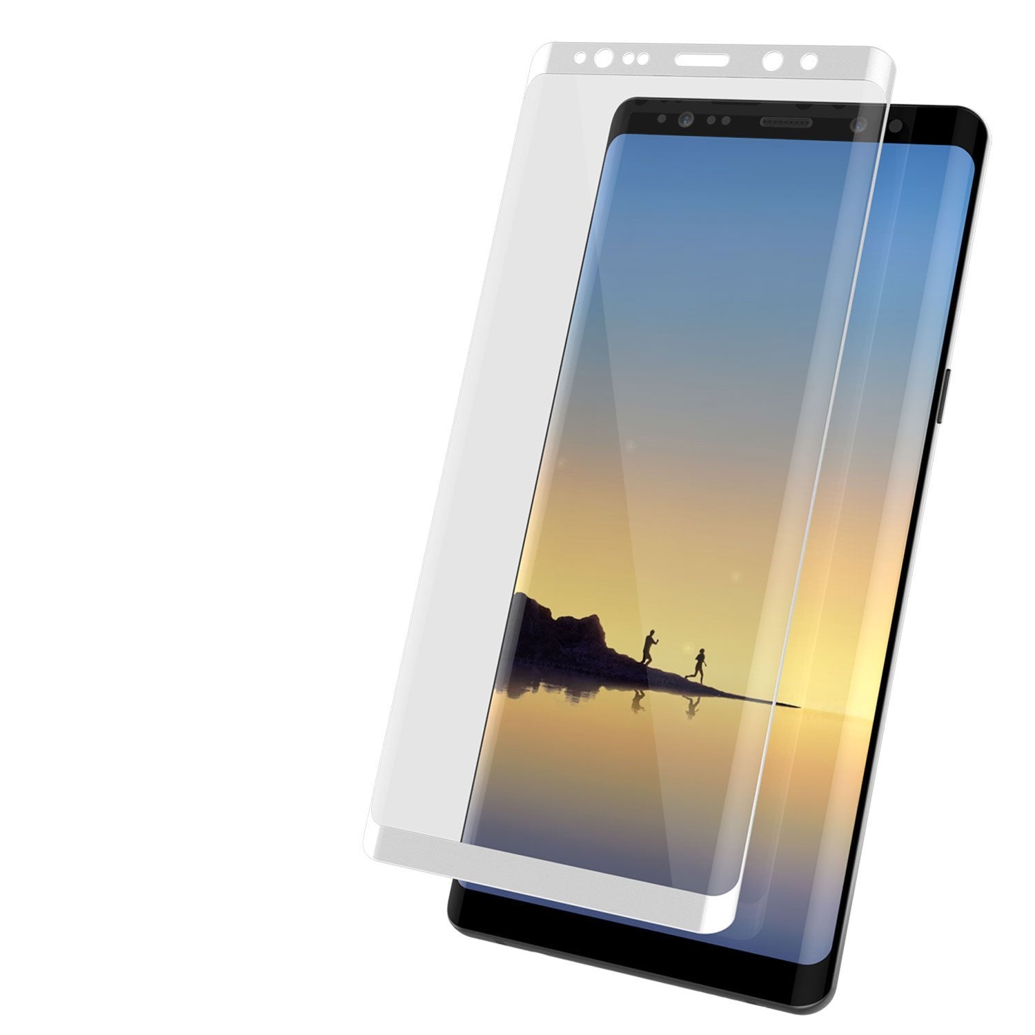 Galaxy Note 8 White Punkcase Glass SHIELD Tempered Glass Screen Protector 0.33mm Thick 9H Glass
