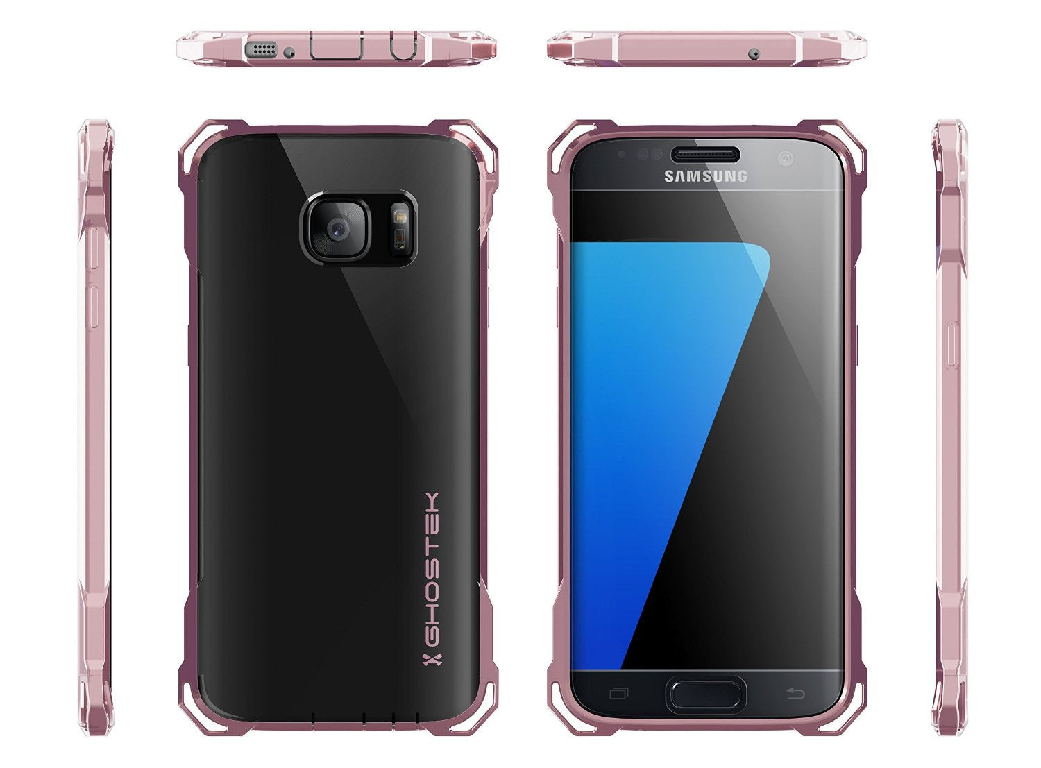 GHOSTEK - Covert Series Premium Impact Case for Samsung S7 Edge | Peach