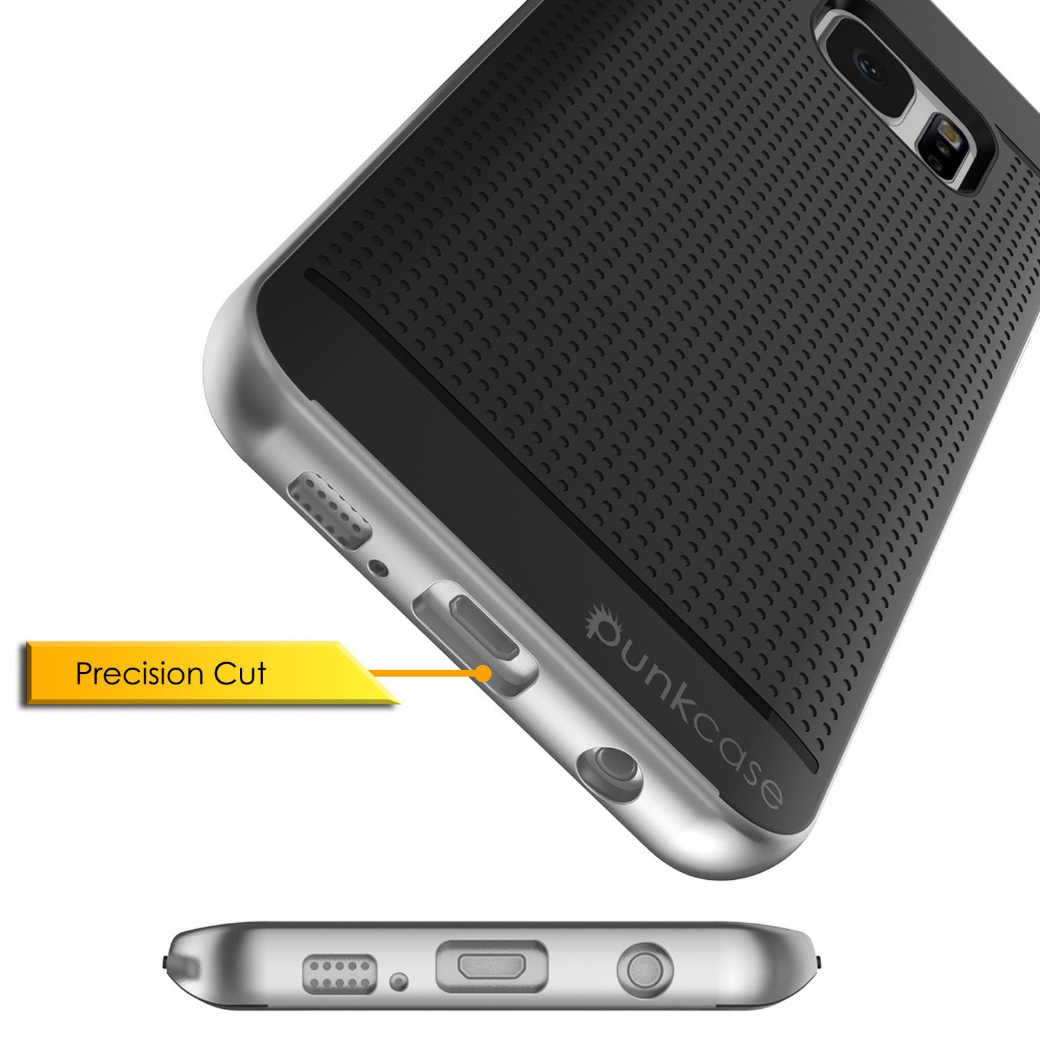 Galaxy S7 Edge Case, Punkcase Stealth Navy Blue Series Hybrid 3-Piece Shockproof Dual Layer Cover