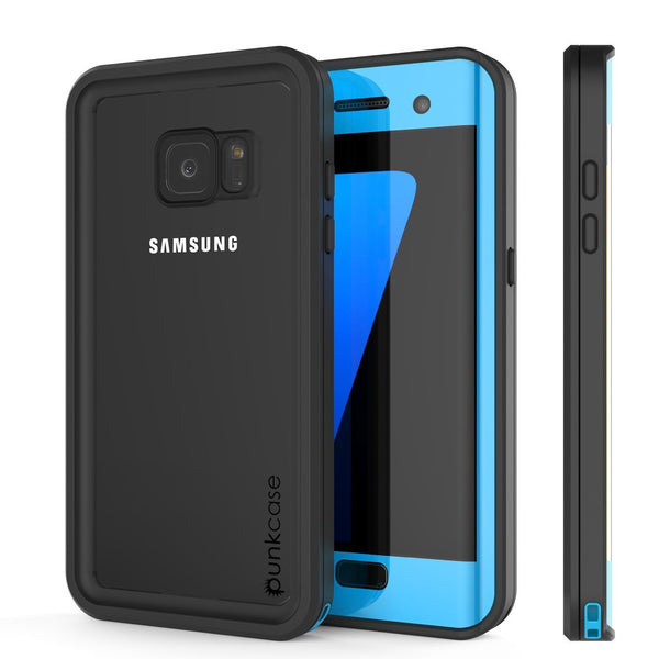 Galaxy S7 Edge Case, Punkcase Waterproof [Extreme Series] [Slim Fit] [IP68 Certified] [Shockproof] [Snowproof] [Dirproof] Armor Cover [LIGHT BLUE]