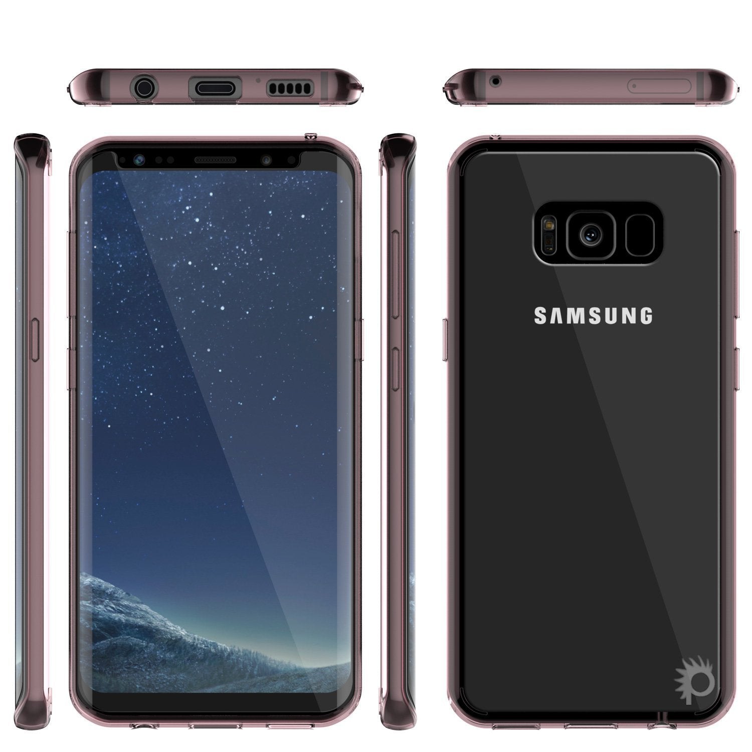 S8 Case Punkcase® LUCID 2.0 Crystal Pink Series w/ PUNK SHIELD Screen Protector | Ultra Fit