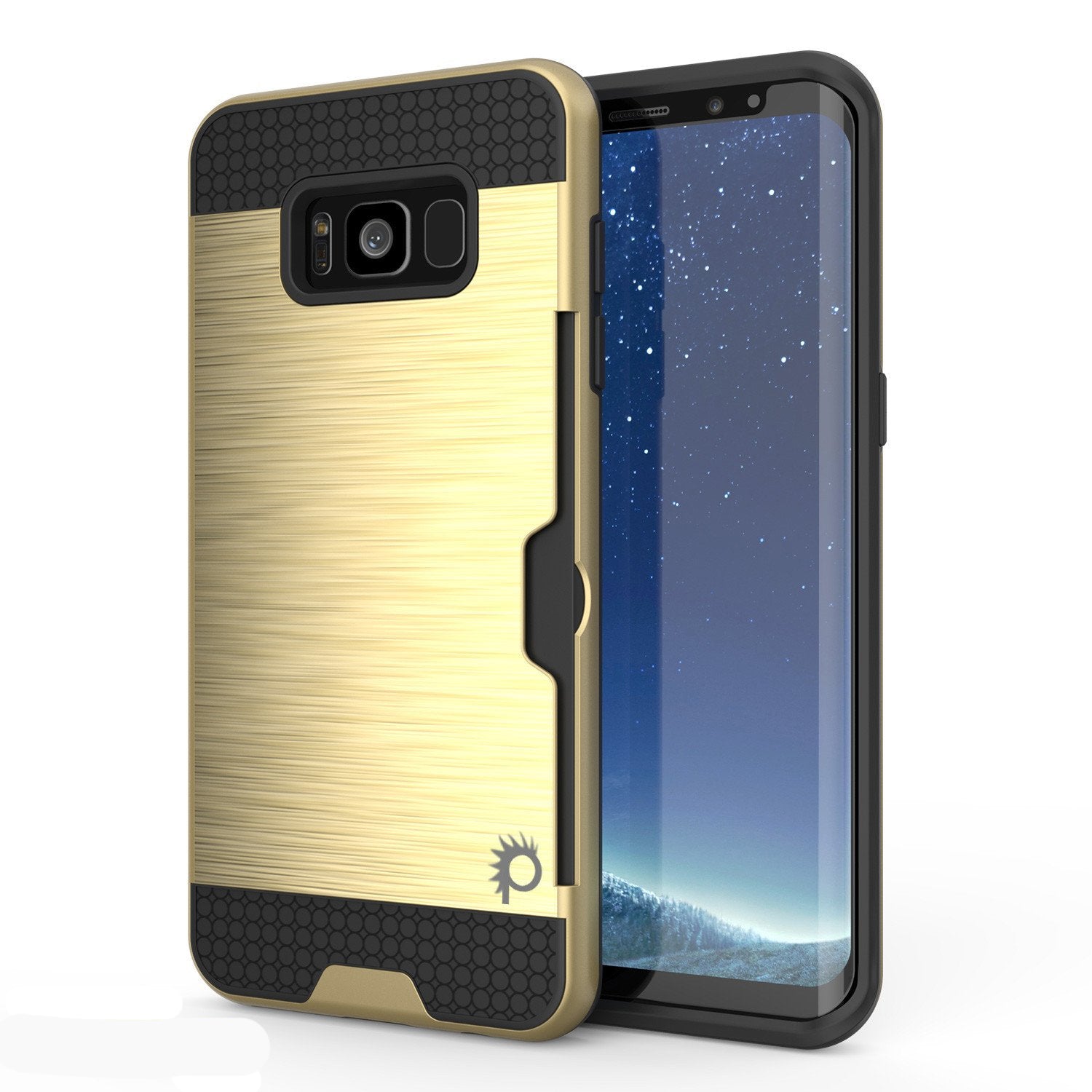 Galaxy S8 Plus Case PunkCase SLOT Gold Series Slim Armor Soft Cover Case