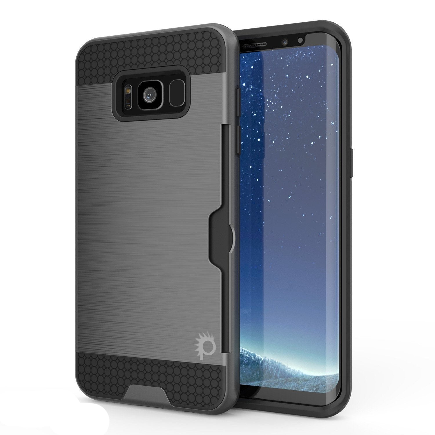 Galaxy S8 Plus Case PunkCase SLOT Grey Series Slim Armor Soft Cover Case