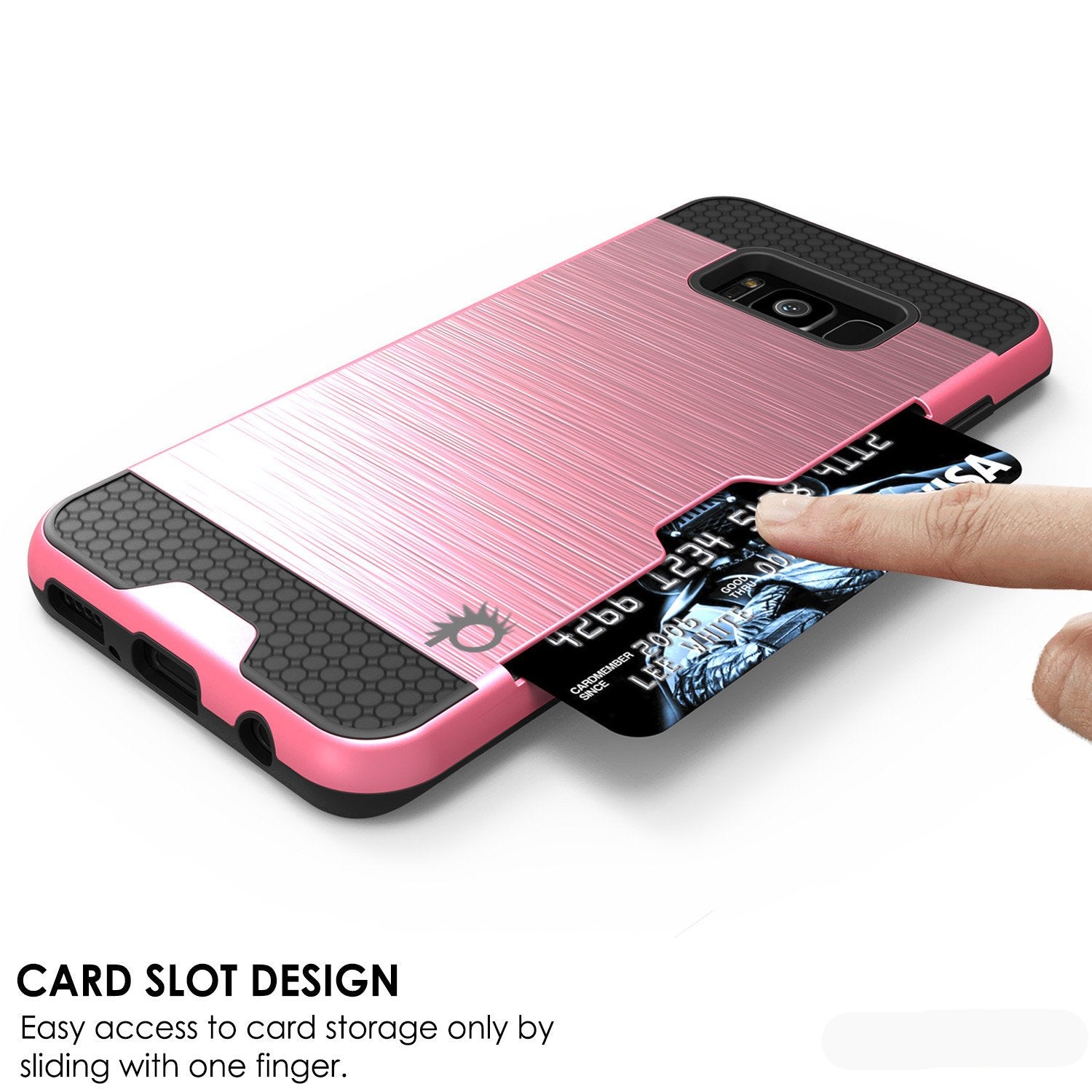 Galaxy S8 Plus Case PunkCase SLOT Pink Series Slim Armor Soft Cover Case