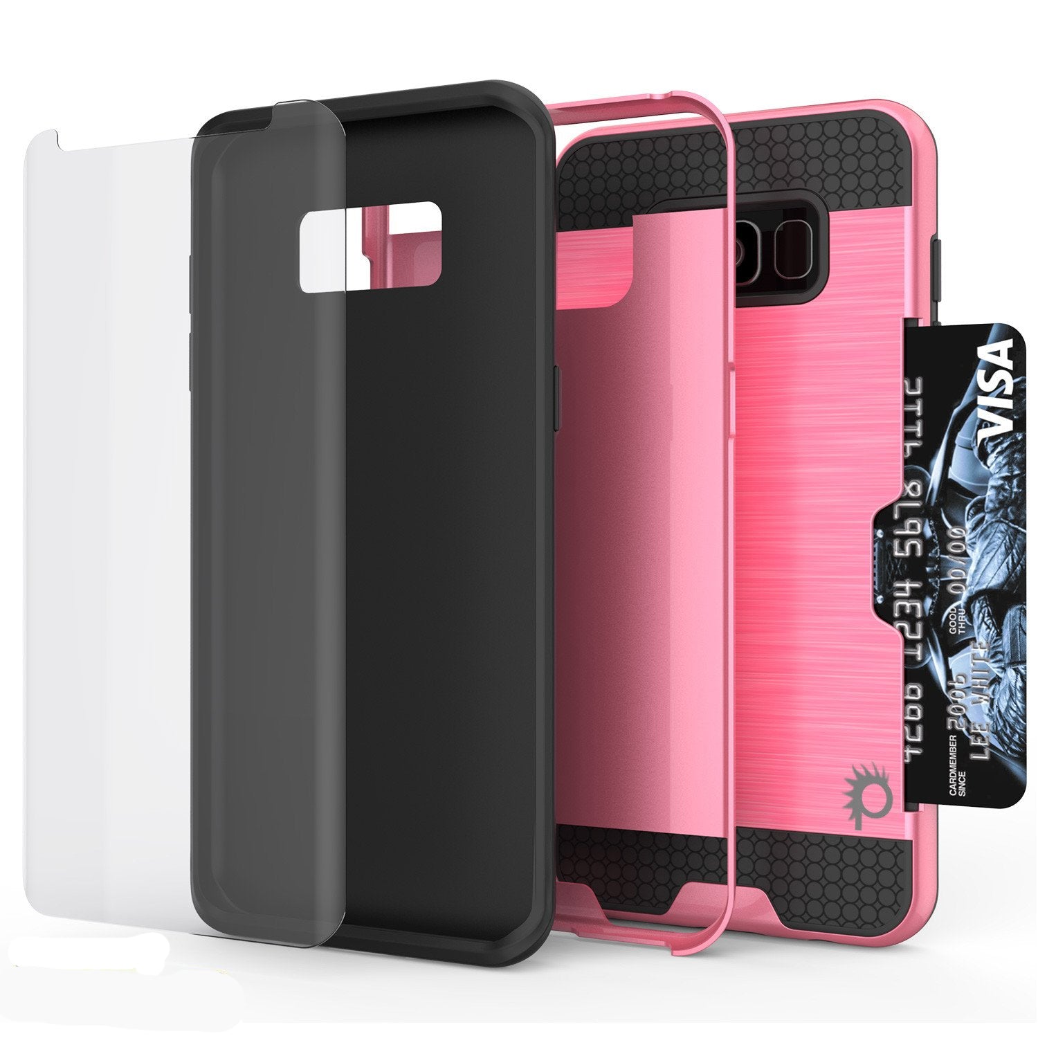 Galaxy S8 Plus Case PunkCase SLOT Pink Series Slim Armor Soft Cover Case