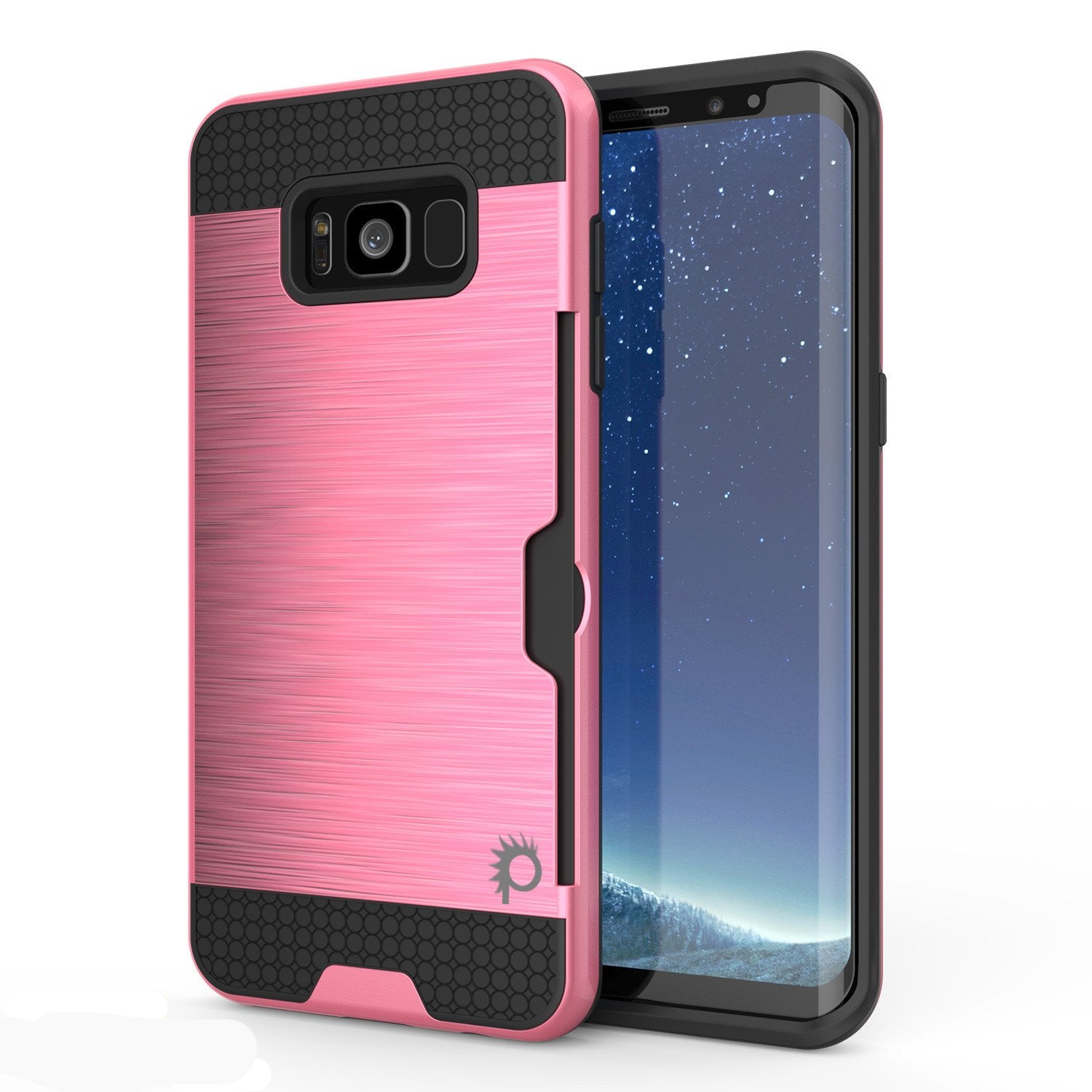 Galaxy S8 Plus Case PunkCase SLOT Pink Series Slim Armor Soft Cover Case