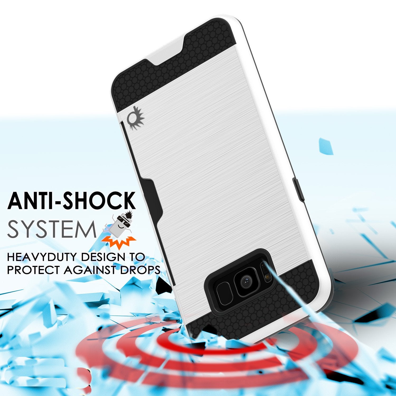 Galaxy S8 Plus Case PunkCase SLOT White Series Slim Armor Soft Cover Case