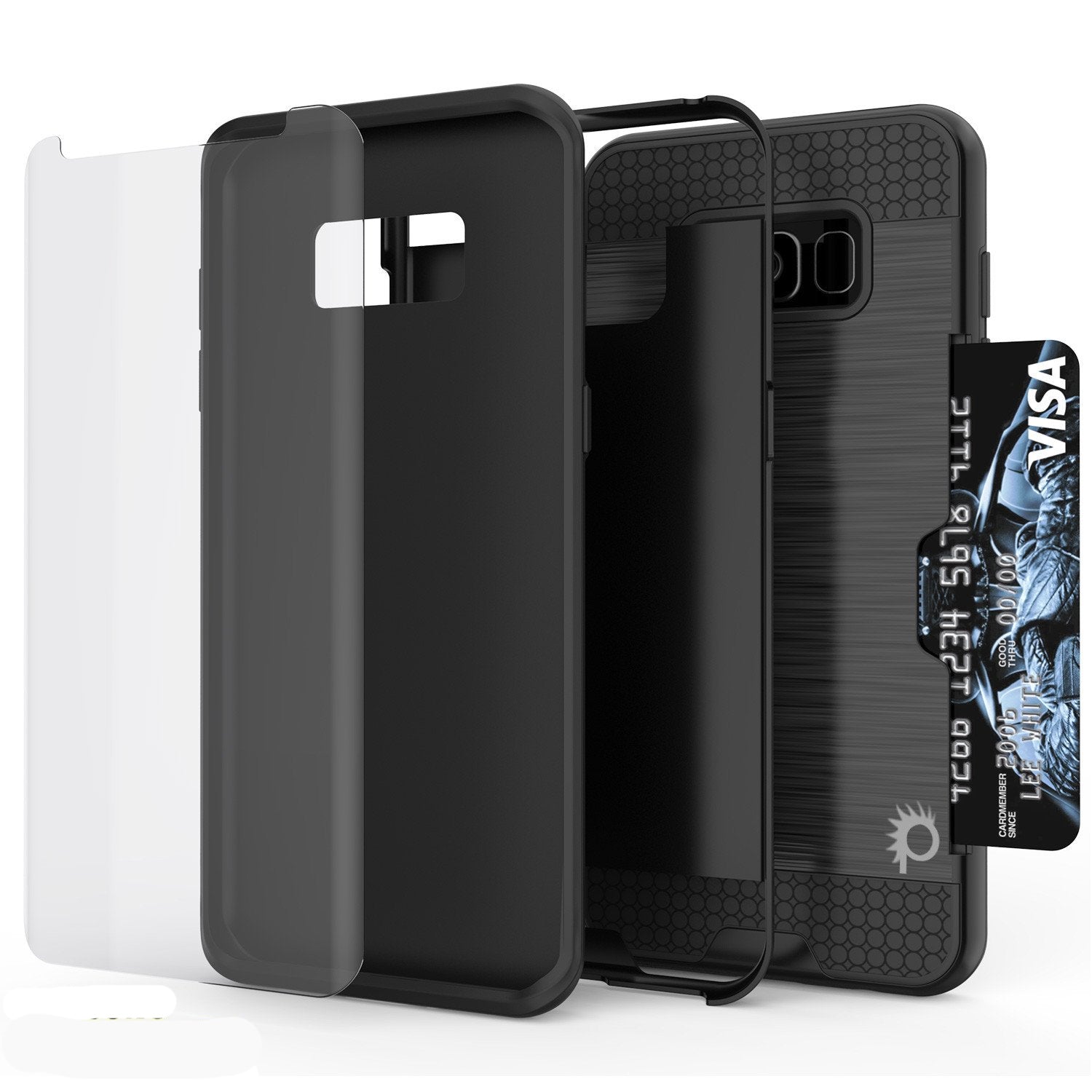 Galaxy S8 Plus Case PunkCase SLOT Black Series Slim Armor Soft Cover Case
