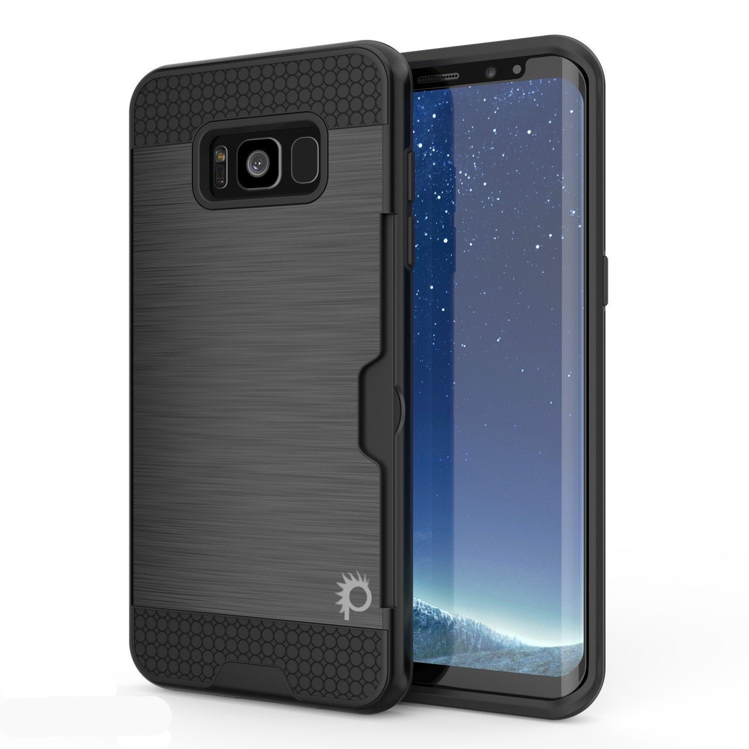 Galaxy S8 Case PunkCase SLOT Black Series Slim Armor Soft Cover Case