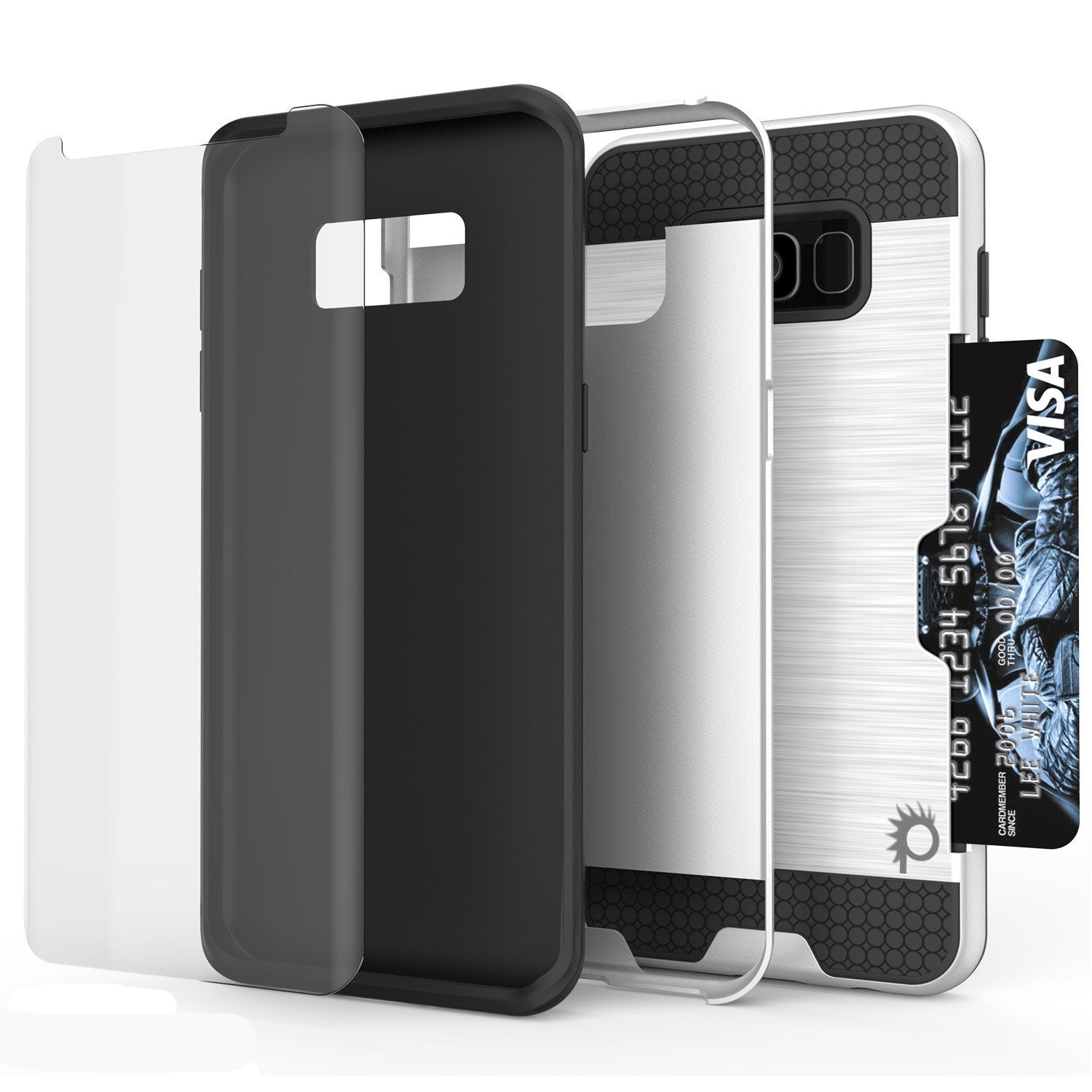 Galaxy S8 Case PunkCase SLOT White Series Slim Armor Soft Cover Case