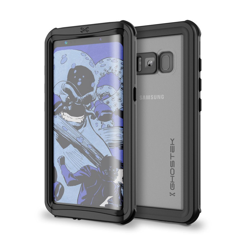 Galaxy S8 Plus Waterproof Case, Ghostek Nautical Series (Black) | Slim Underwater Full Body Protection