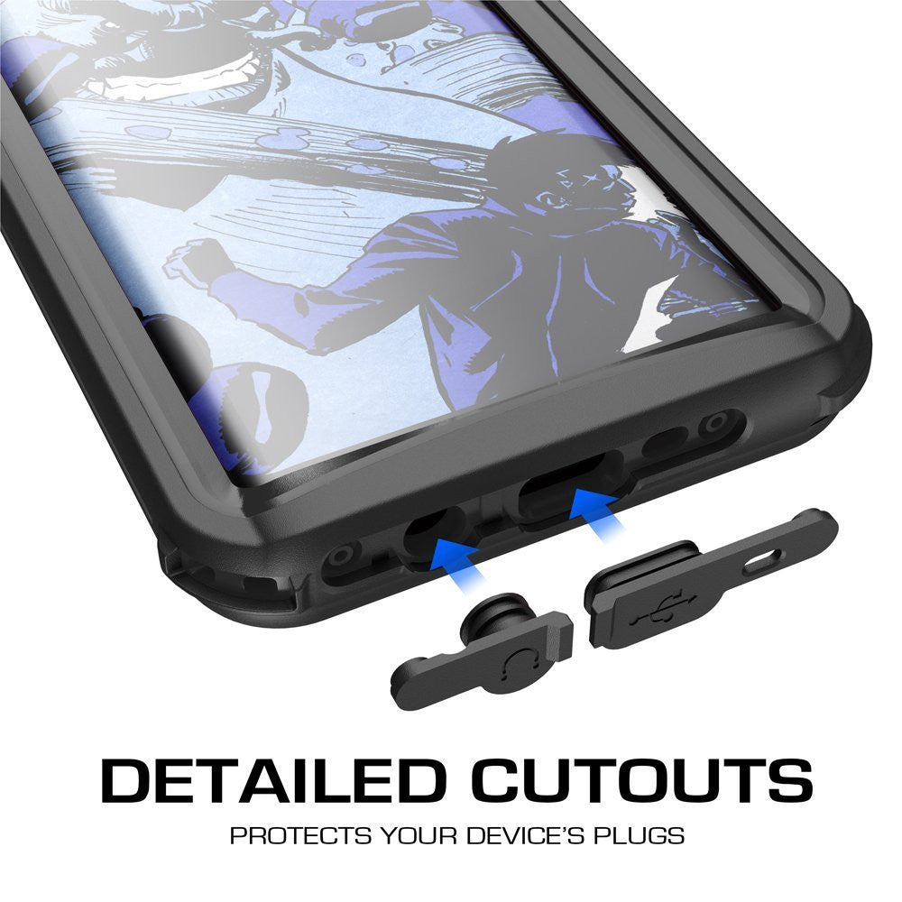 Galaxy S8 Plus Waterproof Case, Ghostek Nautical Series (Black) | Slim Underwater Full Body Protection