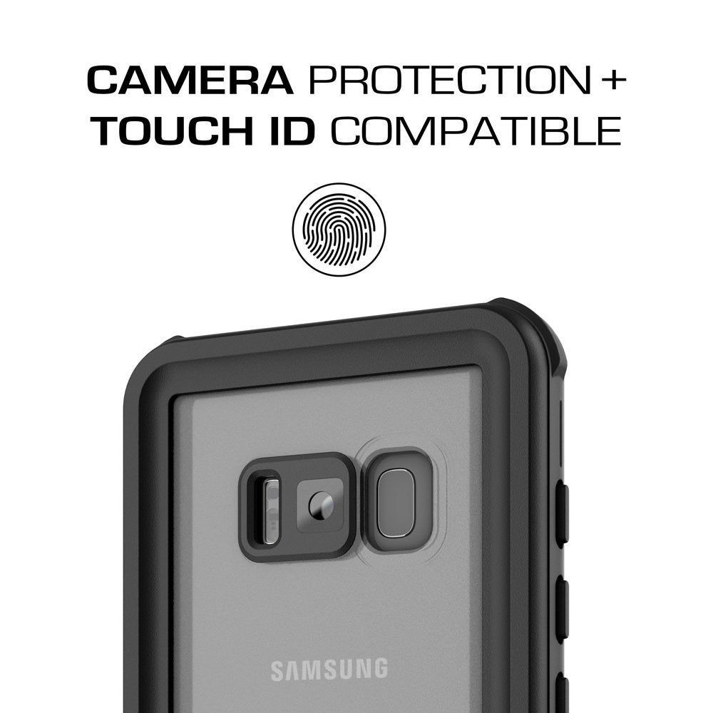 Galaxy S8 Plus Waterproof Case, Ghostek Nautical Series (Black) | Slim Underwater Full Body Protection
