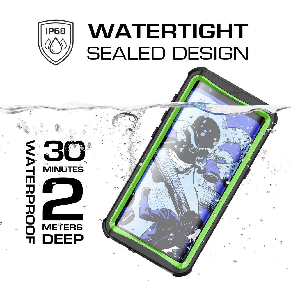 Galaxy S8 Plus Waterproof Case, Ghostek Nautical Series (Green) | Slim Underwater Full Body Protection