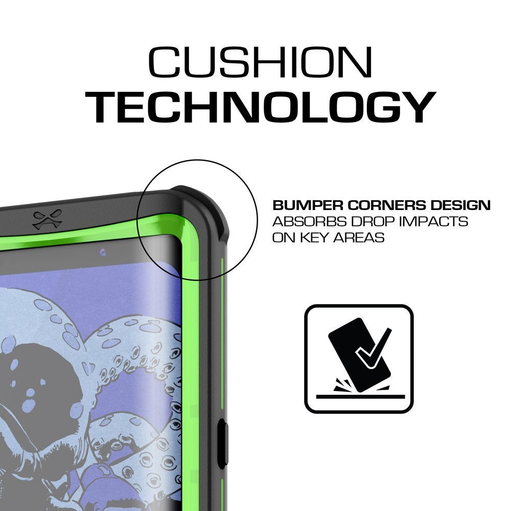 Galaxy S8 Plus Waterproof Case, Ghostek Nautical Series (Green) | Slim Underwater Full Body Protection