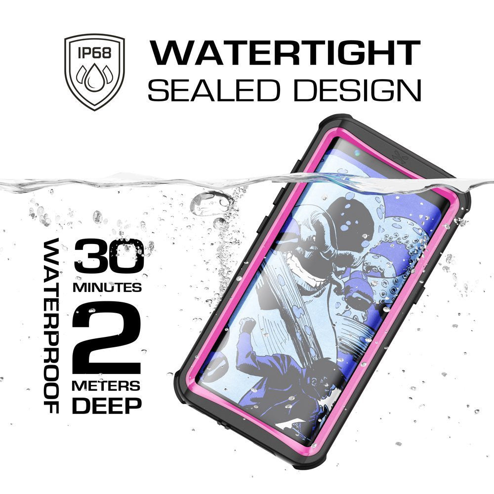 Galaxy S8 Plus Waterproof Case, Ghostek Nautical Series (Pink) | Slim Underwater Full Body Protection