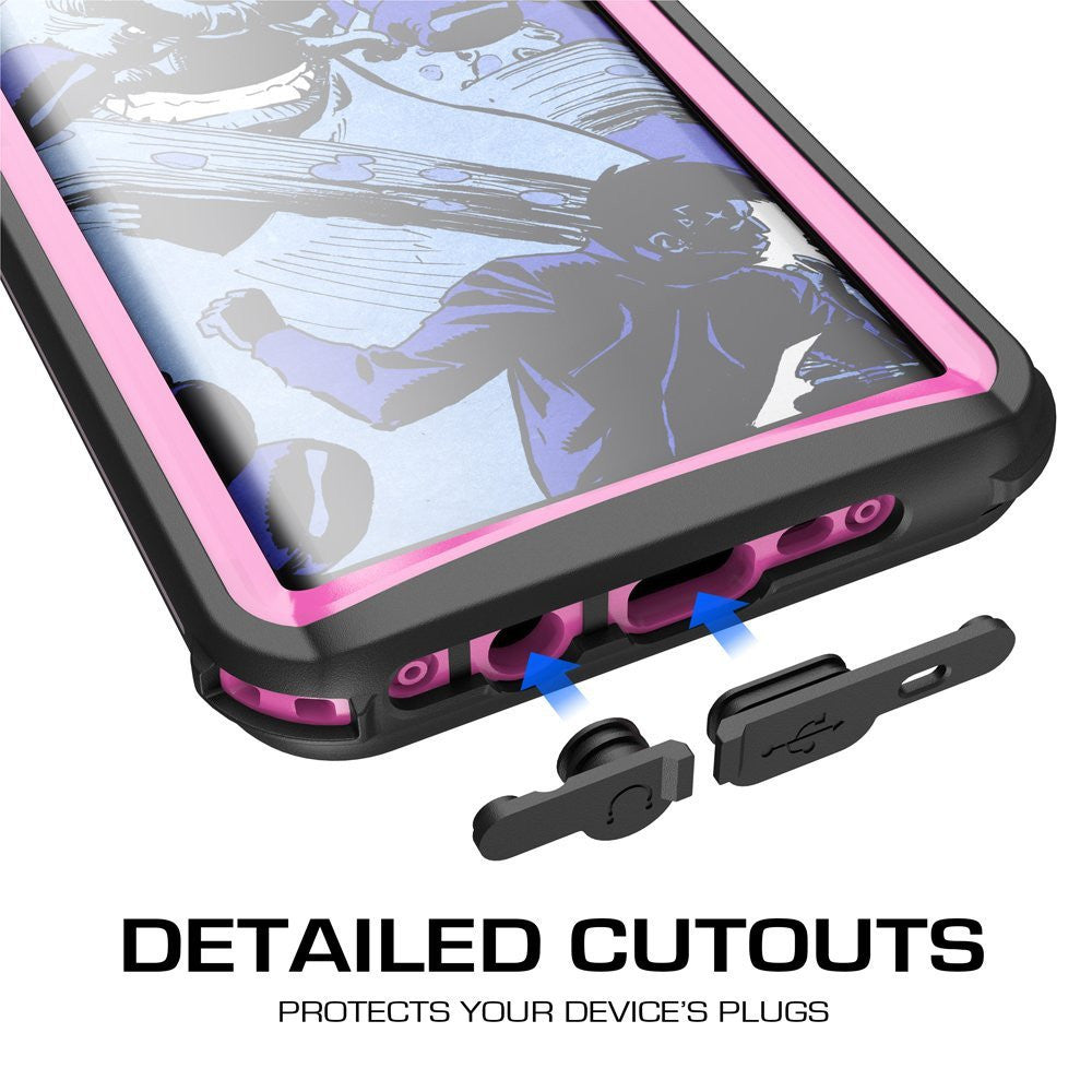 Galaxy S8 Plus Waterproof Case, Ghostek Nautical Series (Pink) | Slim Underwater Full Body Protection