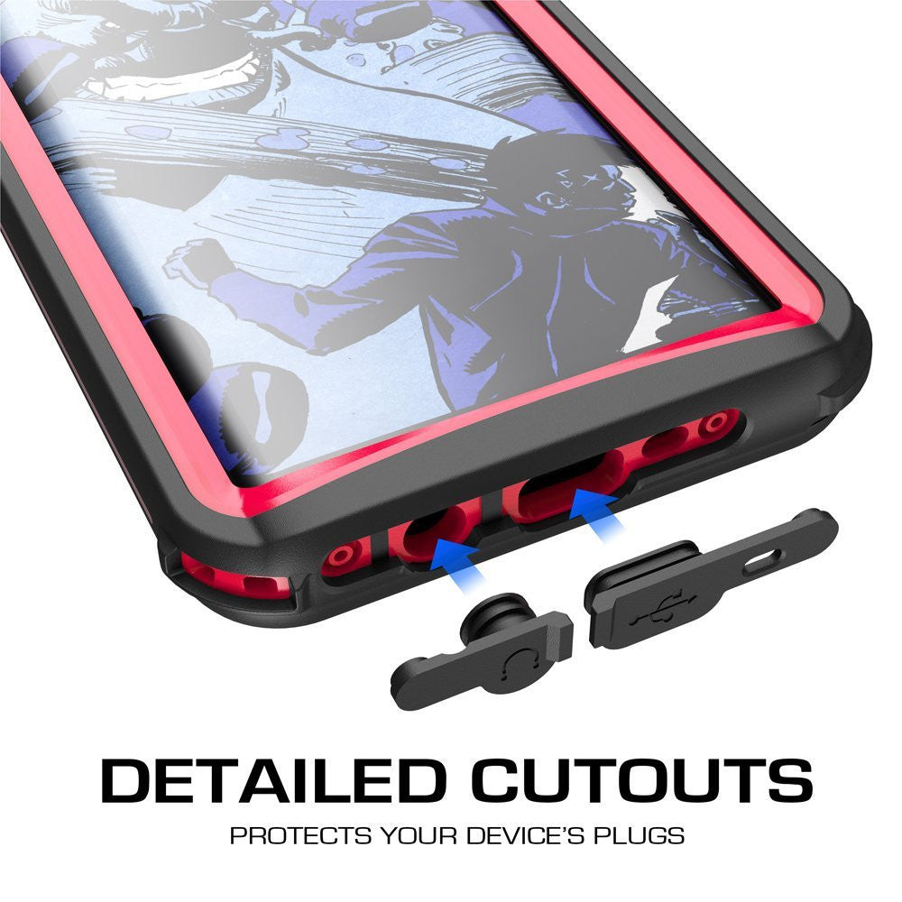 Galaxy S8 Plus Waterproof Case, Ghostek Nautical Series (Red) | Slim Underwater Full Body Protection