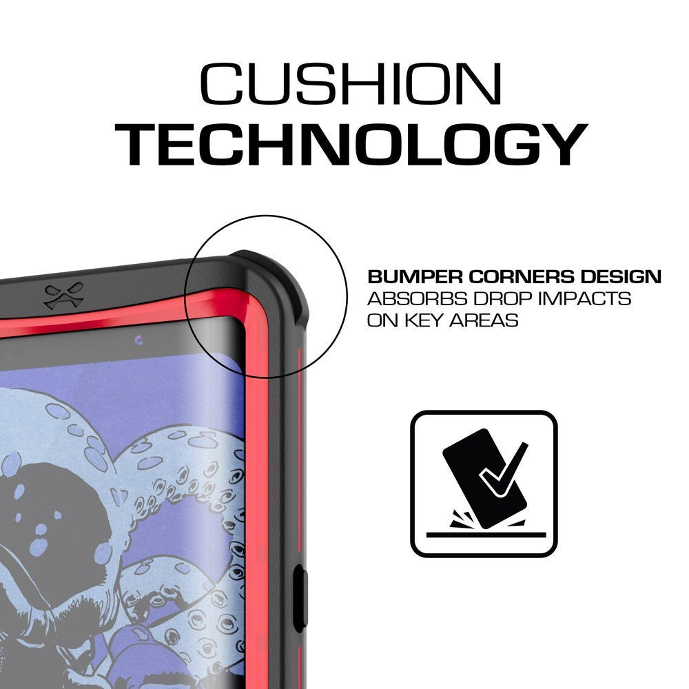 Galaxy S8 Plus Waterproof Case, Ghostek Nautical Series (Red) | Slim Underwater Full Body Protection