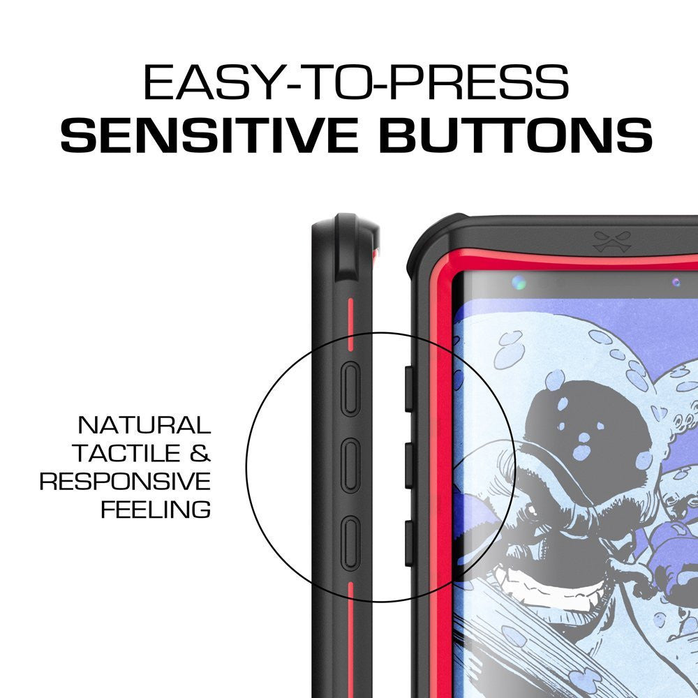 Galaxy S8 Plus Waterproof Case, Ghostek Nautical Series (Red) | Slim Underwater Full Body Protection