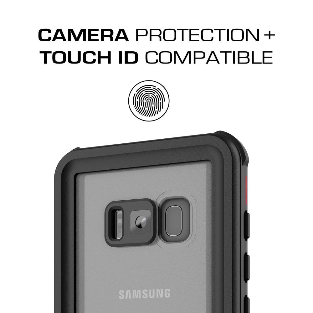 Galaxy S8 Plus Waterproof Case, Ghostek Nautical Series (Red) | Slim Underwater Full Body Protection