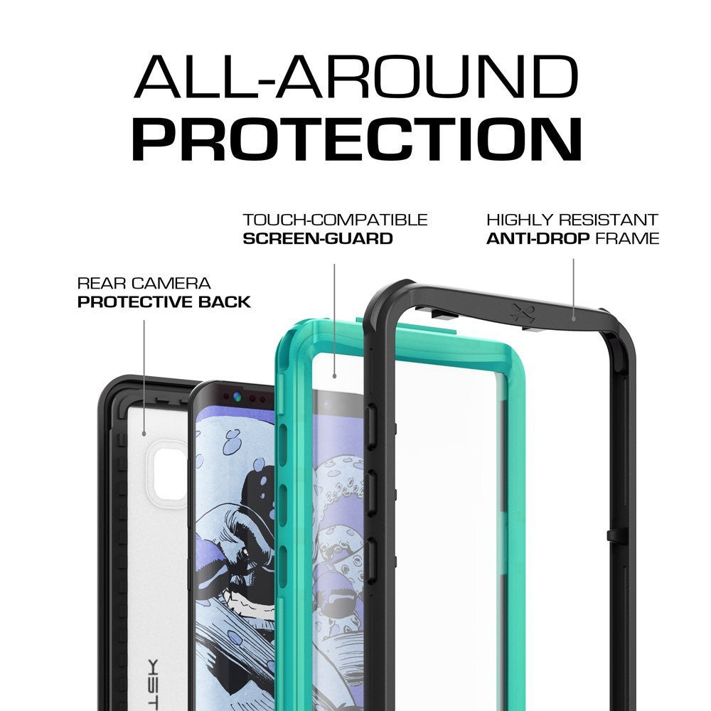 Galaxy S8 Plus Waterproof Case, Ghostek Nautical Series (Teal) | Slim Underwater Full Body Protection