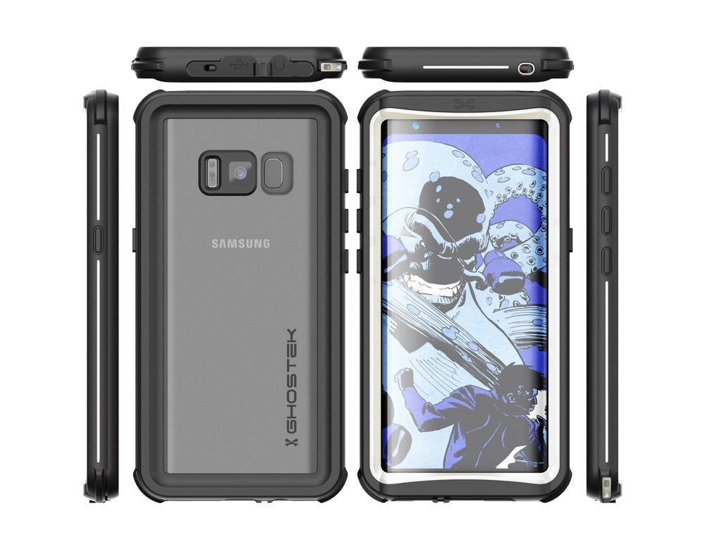 Galaxy S8 Plus Waterproof Case, Ghostek Nautical Series (White) | Slim Underwater Full Body Protection