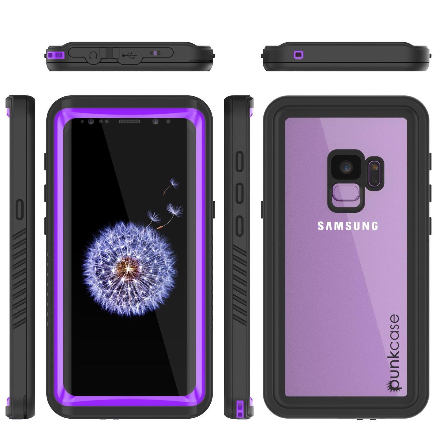 Punkcase Galaxy S9 Extreme Series Waterproof Body | Purple